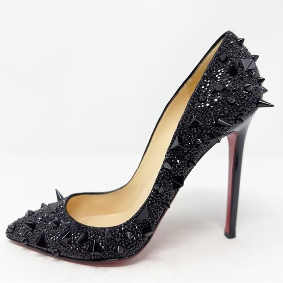Christian Louboutin Pigalili Pot Pourri Strass Pumps Heels 37.5 - Picture 8 of 11